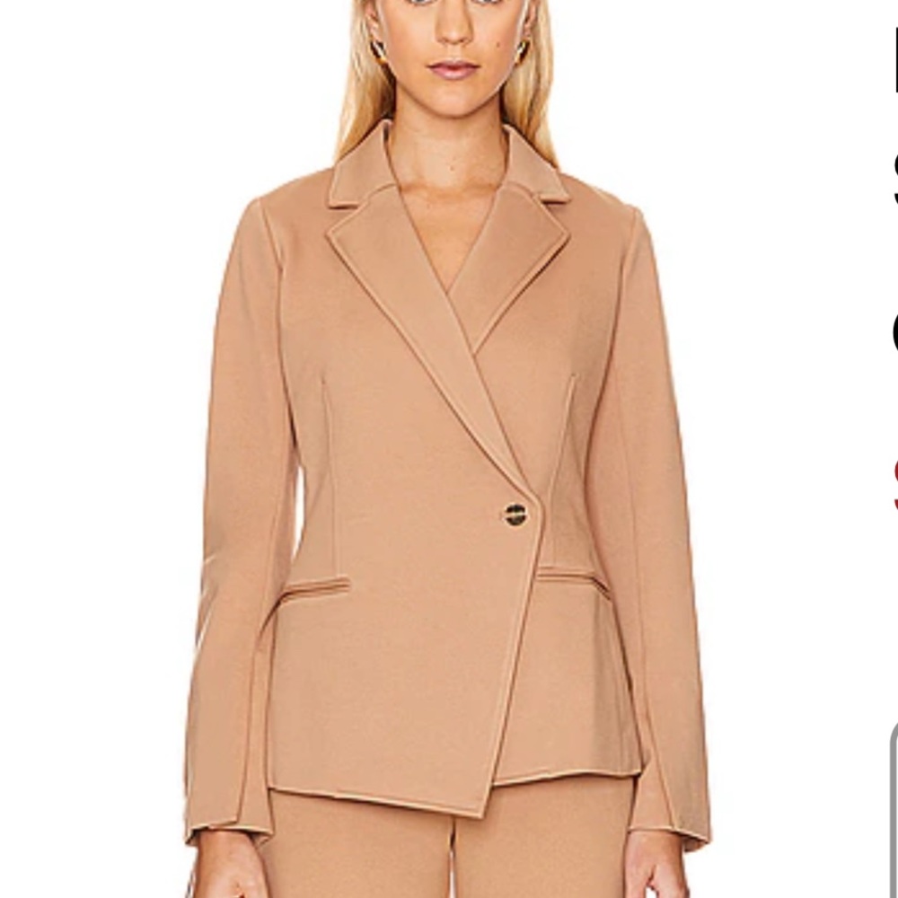 SPANX PERFECT ASYMMETRIC TAILORED BLAZER Jacket in toffee color. NWT size L